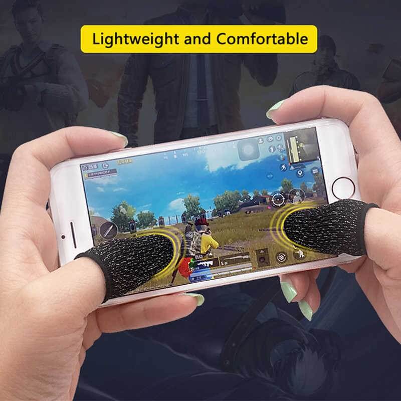 Gaming Gloves High-Sensitive Anti-Sweat for iPhone12 and All Smart Phone Games Game Controller Gloves 
